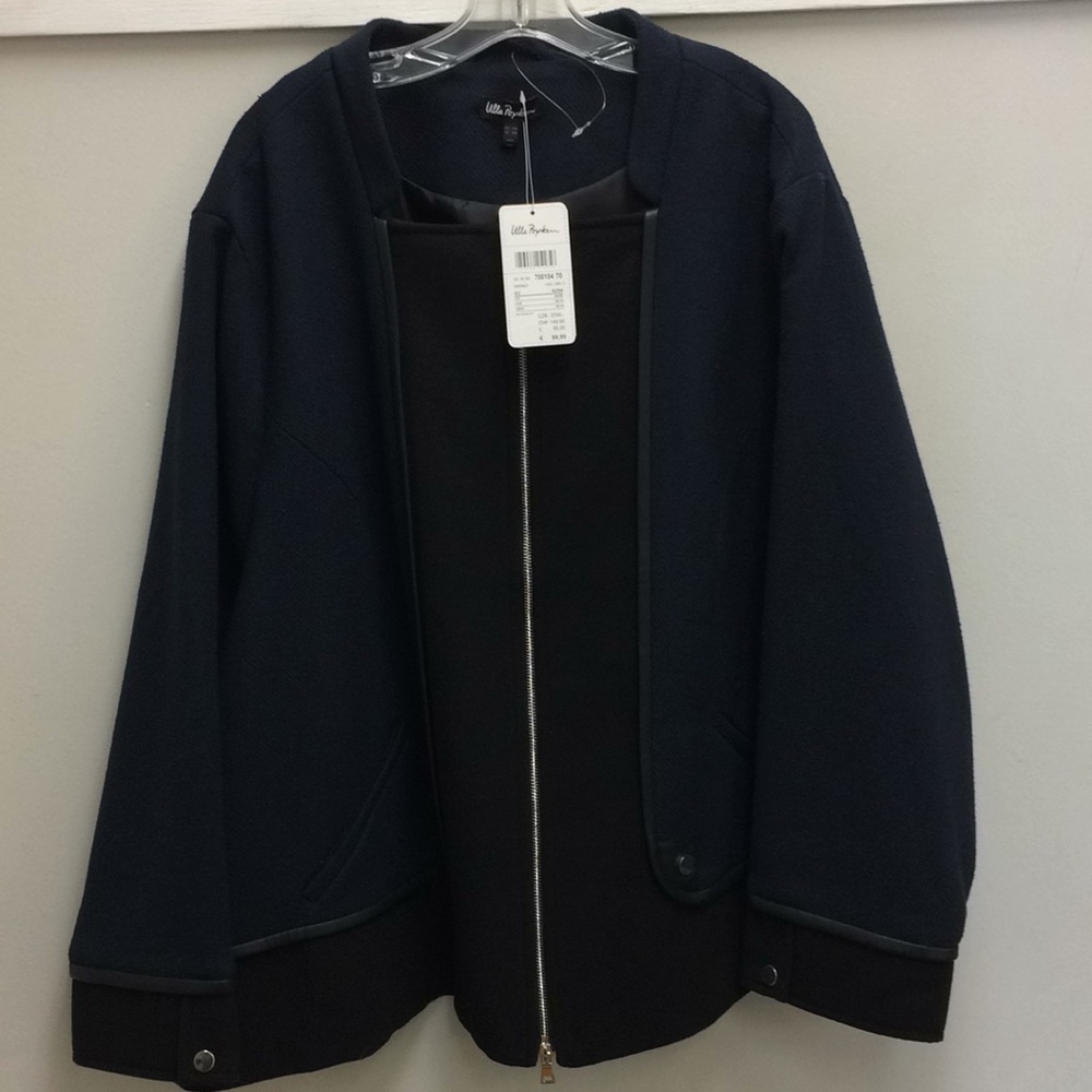 Ulla Popken Sz 5X EU 62/64 NWT coat zip